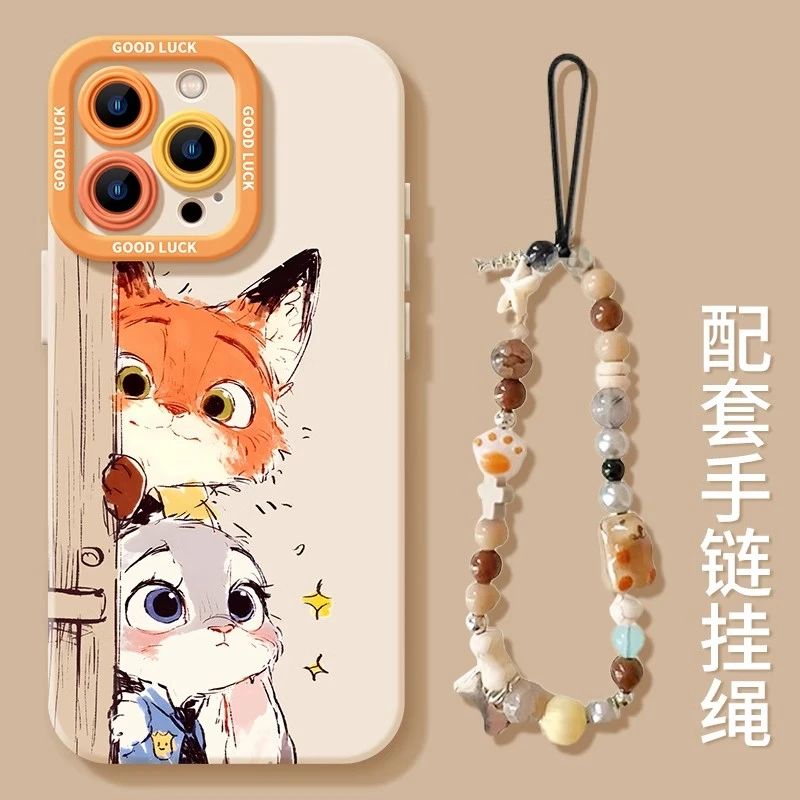 适用苹果16promax手机壳iPhone15尼克朱迪13疯狂动物城14p情侣壳