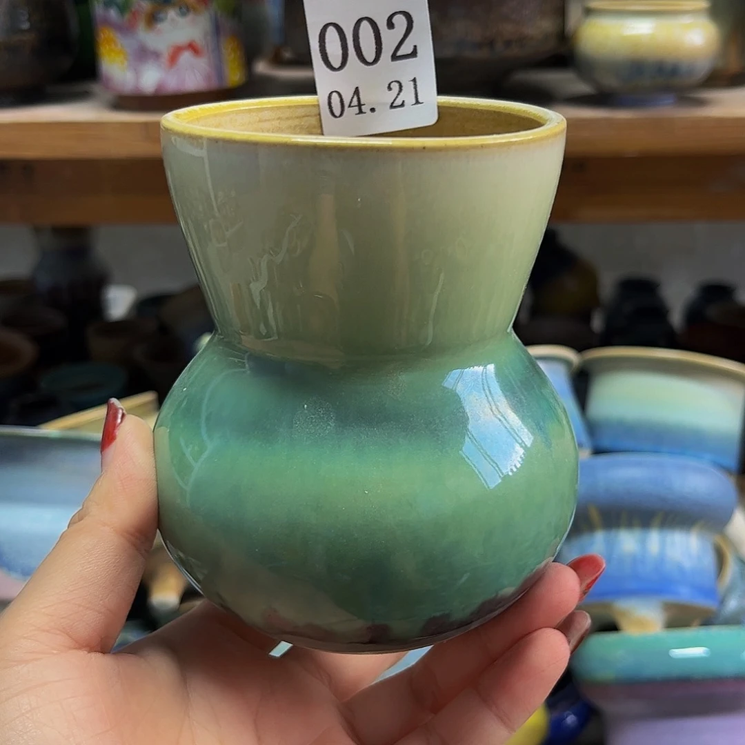 摆件景德镇陶瓷手工制作口8高12.5左右