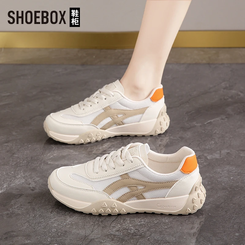 达芙妮集团旗下运动阿甘鞋女款2025秋新款踩屎感小白鞋软底跑步鞋