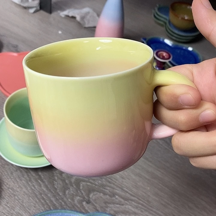 摆件微瑕景德镇高温陶瓷咖啡杯