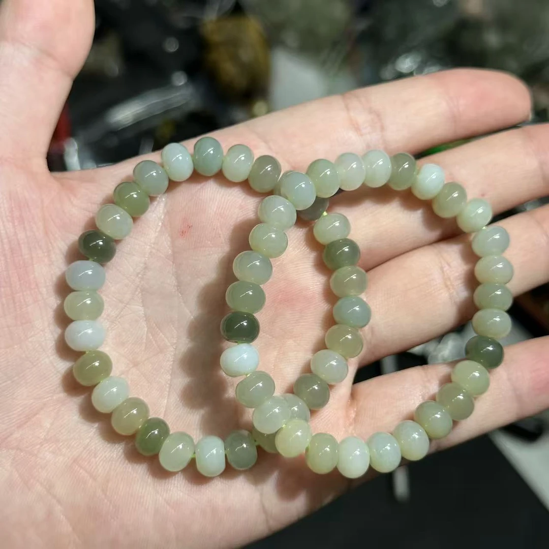 【U38】和田玉算盘珠多宝多样性发其一