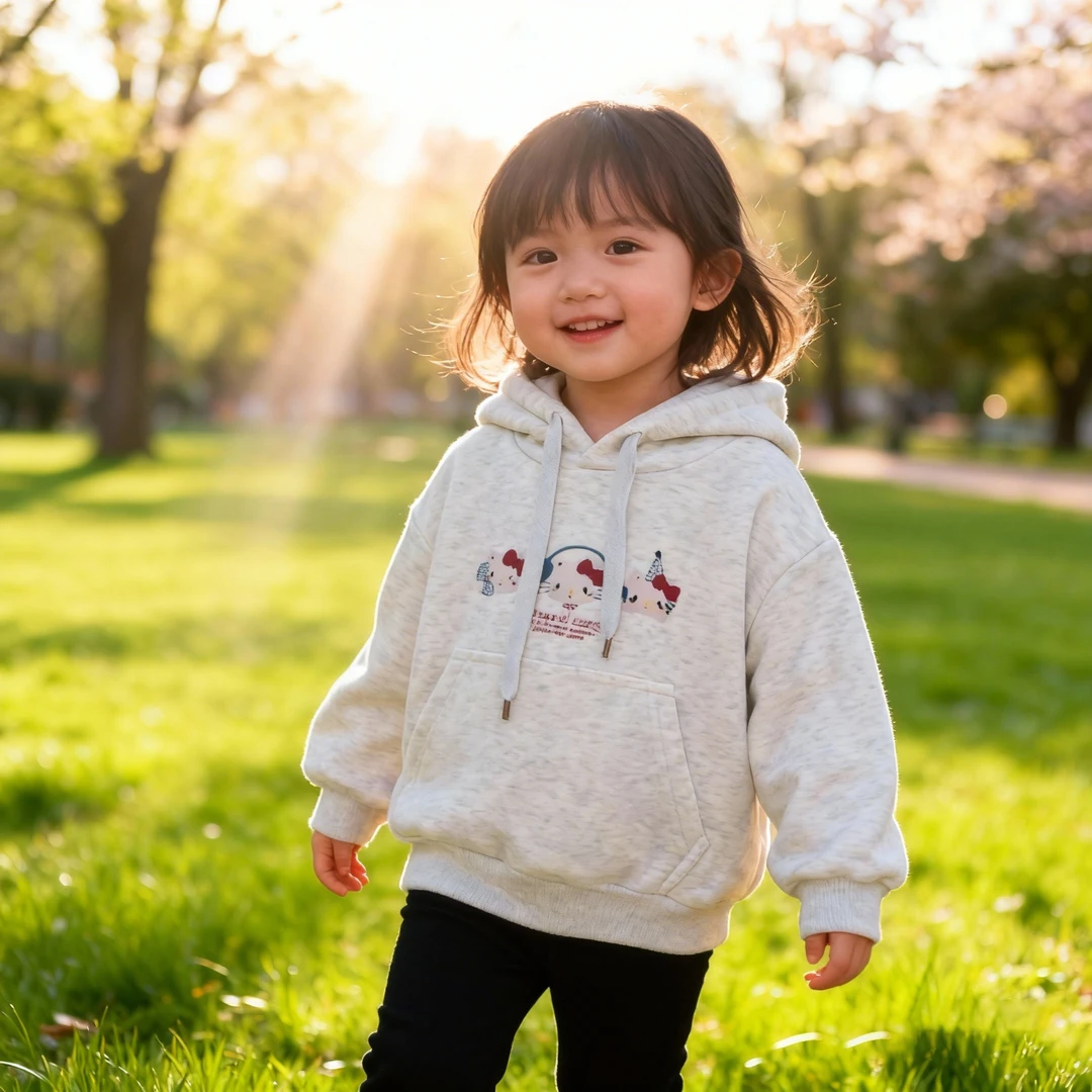 【云朵凯蒂】YD003新款冬季加绒加厚设计美式可爱连帽卫衣