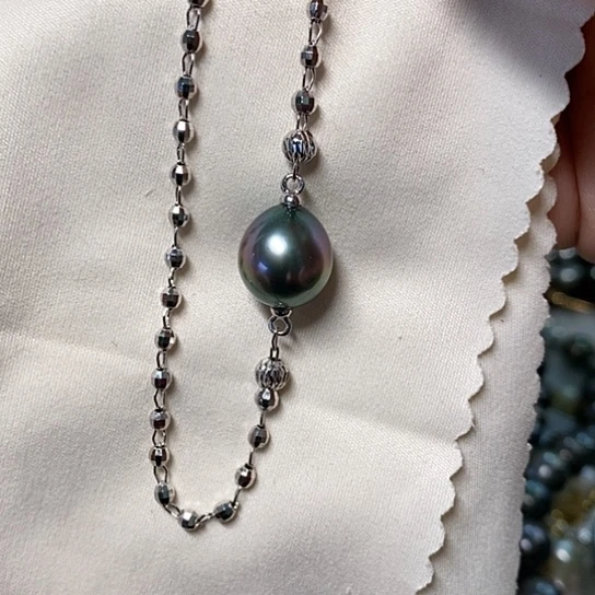 海水珍珠颈饰银S925镶嵌?****?12