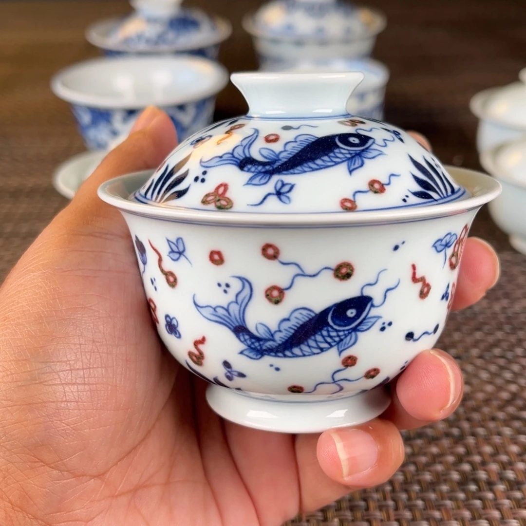 瓷片景德镇陶瓷盖碗