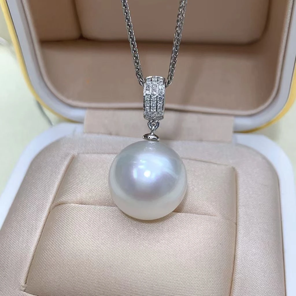 链子925银 项链时尚坠链白色强光无瑕珠宝百搭简约轻奢经典气质款