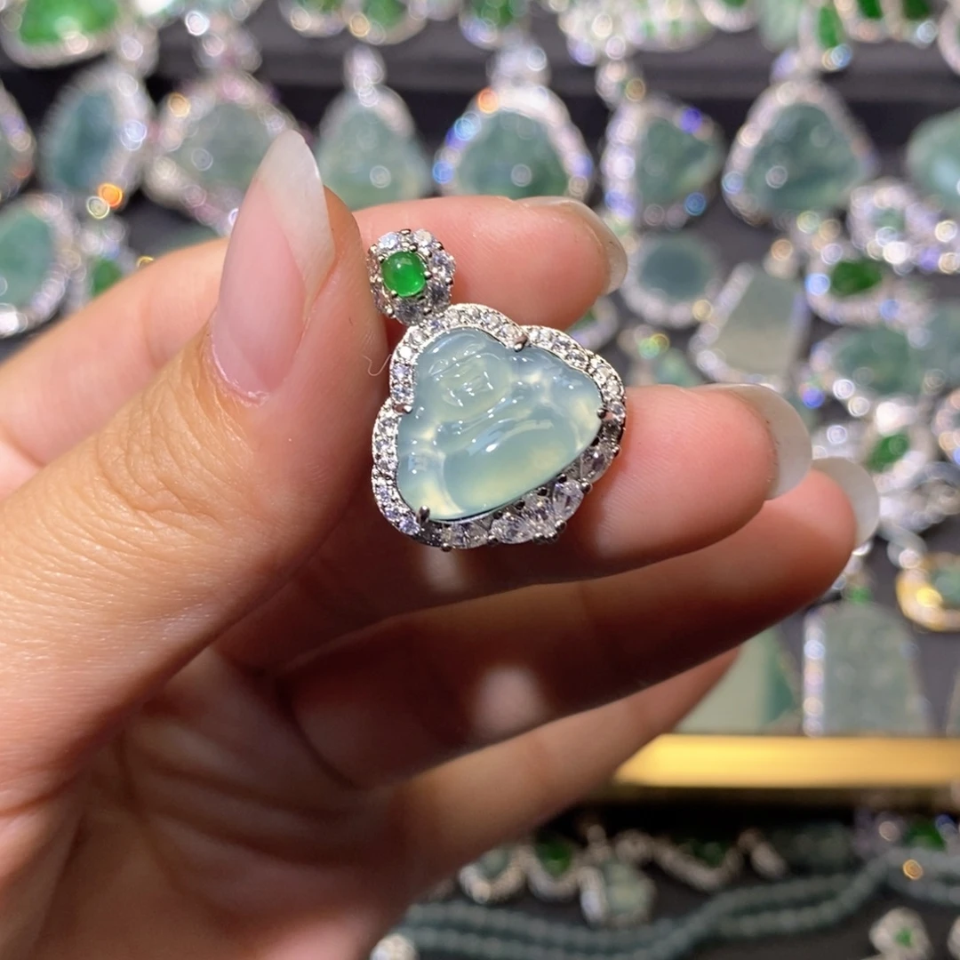 翡翠未镶嵌颈饰天然