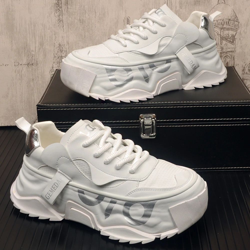 老爹鞋厚底增高8cm休闲运动鞋春季男士小白鞋潮流百搭韩版鞋子潮