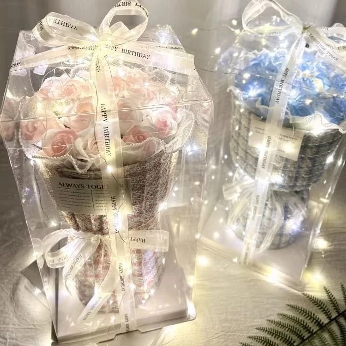 开学礼物花束小香风永生香皂玫瑰花束生日礼物送女生女孩老师全班