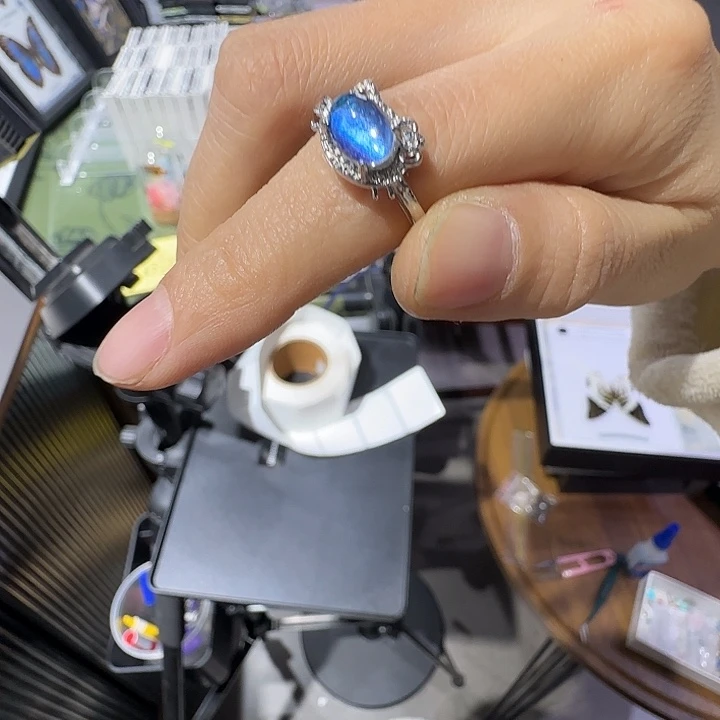 k****大蓝闪蝶蝴蝶戒指