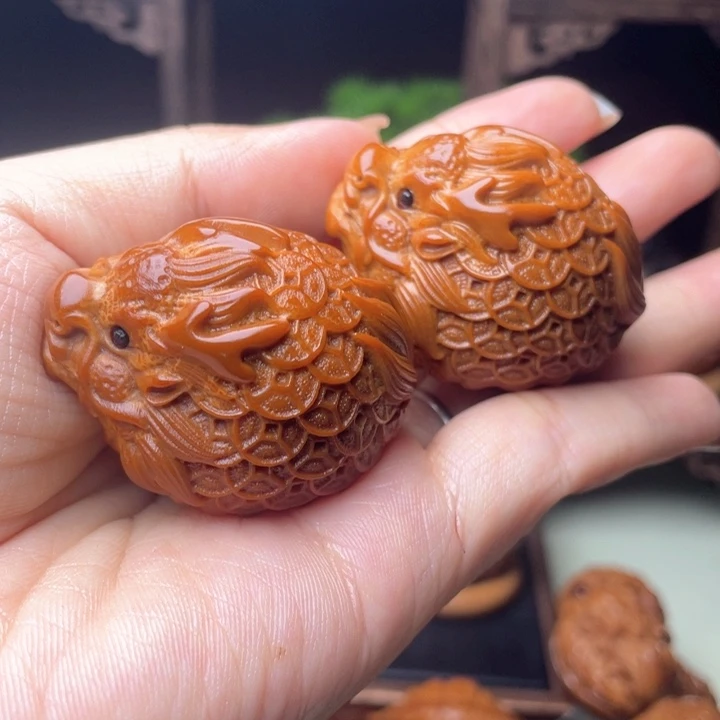 吊坠橄榄核金币龙龟手球3.5