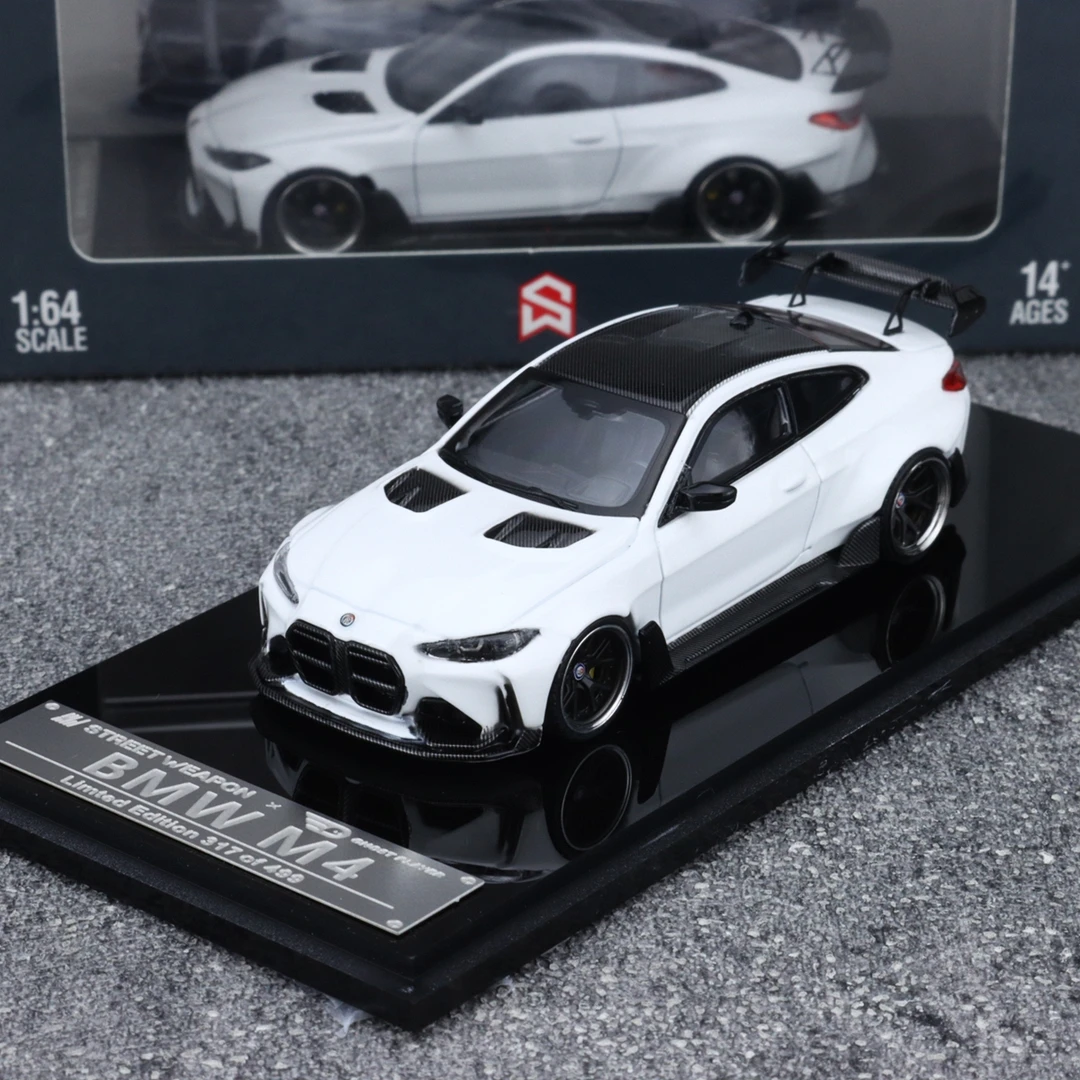 SW 1:64 宝马BMW G82 M4 宽体改装 合金车模 白色灰色