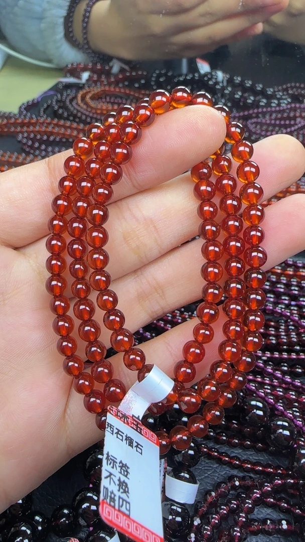 天然巴西橙红芬达石榴石5.3mm  9a