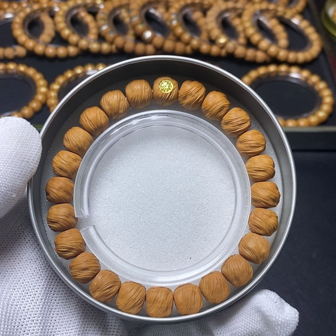 猴头核桃手串18k金标鬼印10+  全品205号