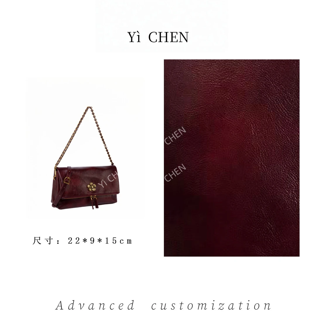 【Yì CHEN】QYX-81654-樱桃红 简约时尚女士新款轻奢单肩斜跨包