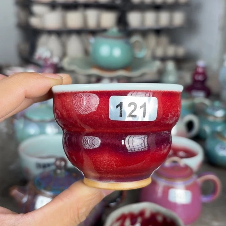 121纯手工拉坯钧瓷主人杯