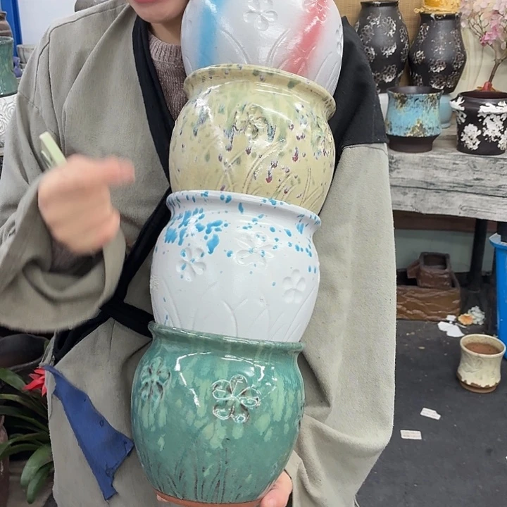 15×15 -粗陶花盆有孔-买买买
