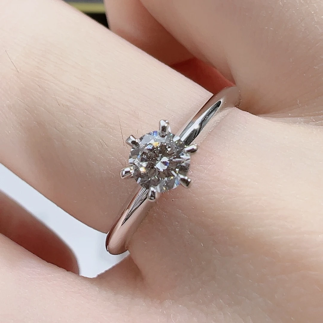 天然钻石戒指/指环18K金镶嵌DS24120054