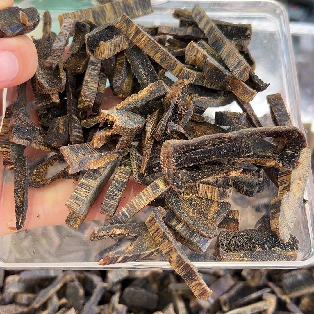 沉香摆件20克沉水虫漏