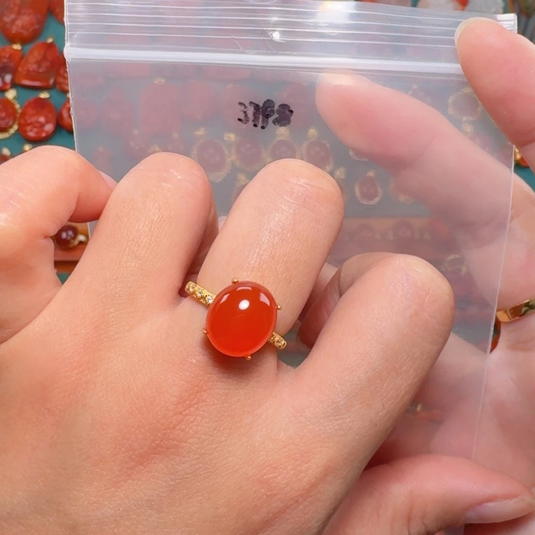 南红玛瑙南红银S925镶嵌