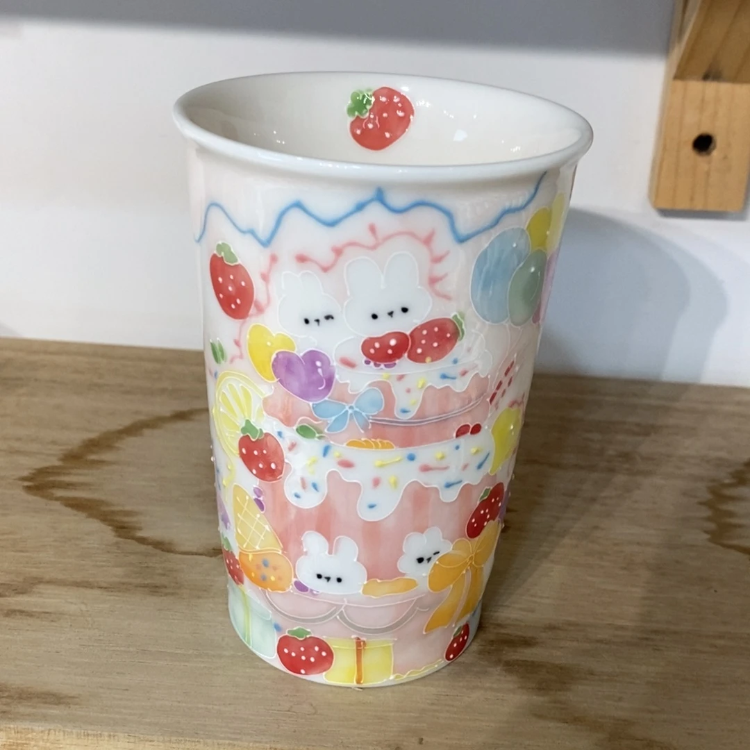 粥***粥瓷片蛋糕兔子可乐杯微瑕