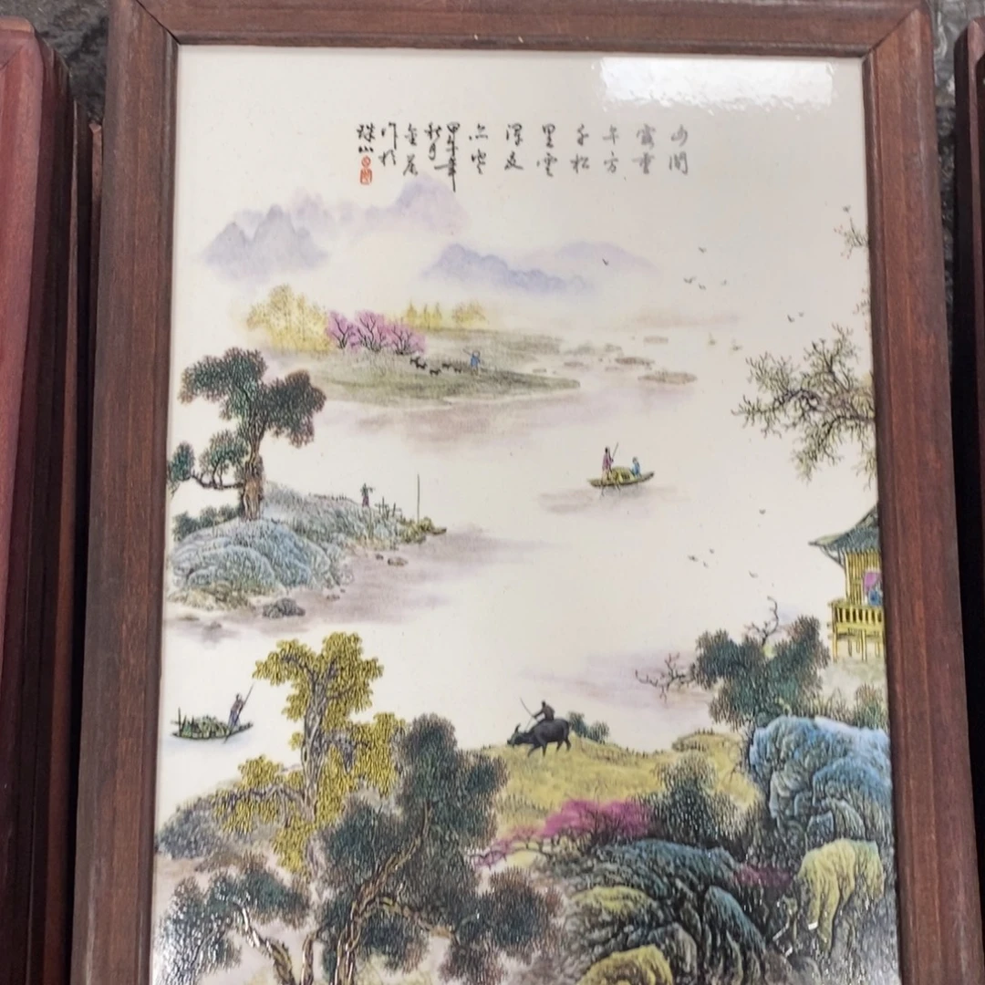 瓷37*28*1景德镇瓷板画柴窑烧制