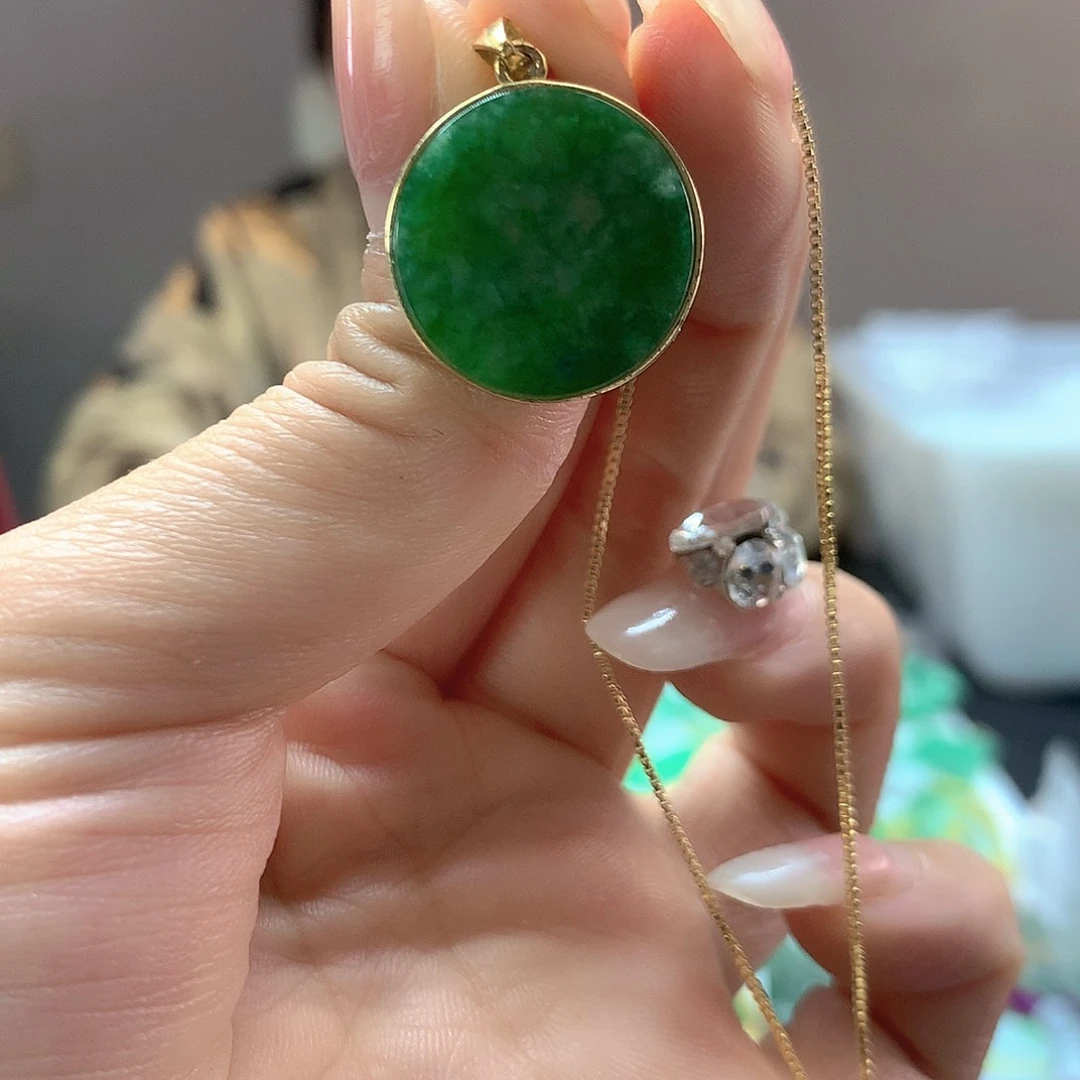 翡翠银S925镶嵌颈饰翡翠