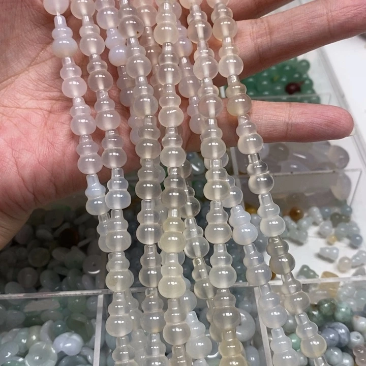 玛瑙/玉髓未镶嵌珠宝半成品葫芦1条