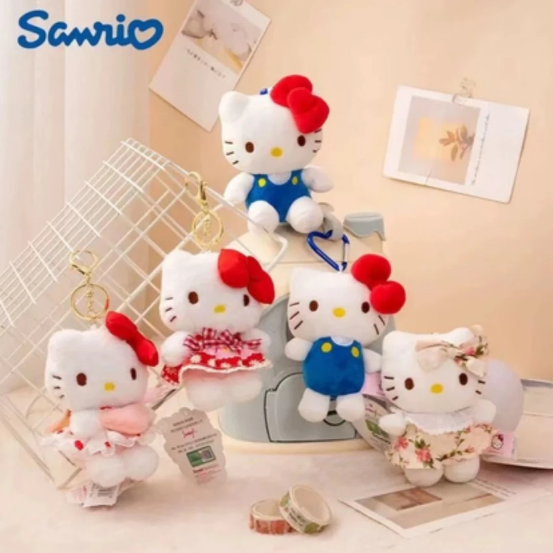 正版三丽鸥HelloKitty可爱女生包包挂件摆件钥匙扣生日礼物diy