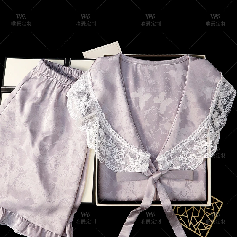 真丝睡衣女【礼盒装】100%桑蚕丝夏季甜美可爱送闺蜜女友节日礼物