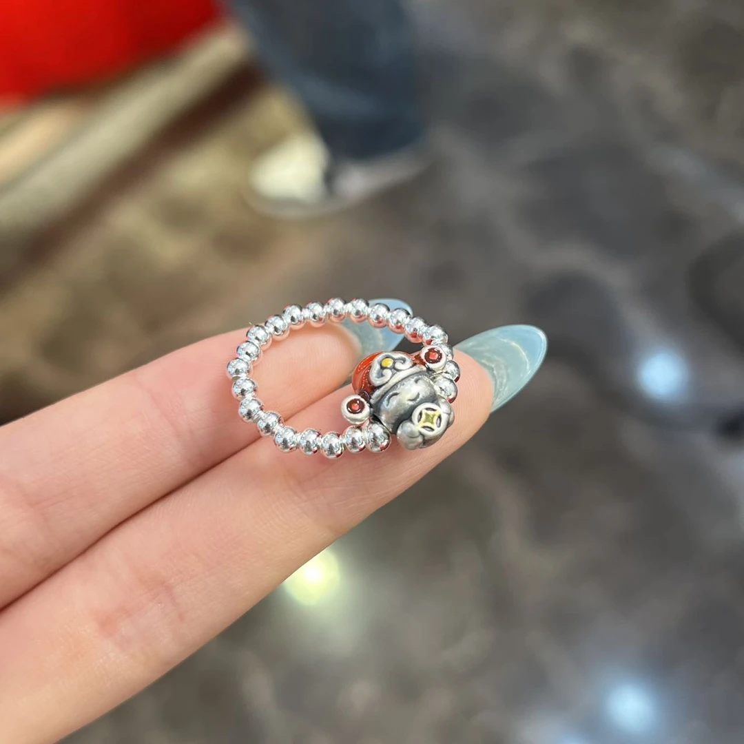 足银戒指 【小宝珠宝】26 T24995-足银戒指-多样性发其一