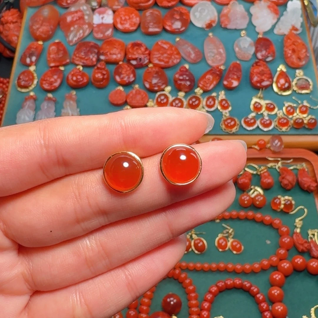 南红玛瑙南红银S925镶嵌