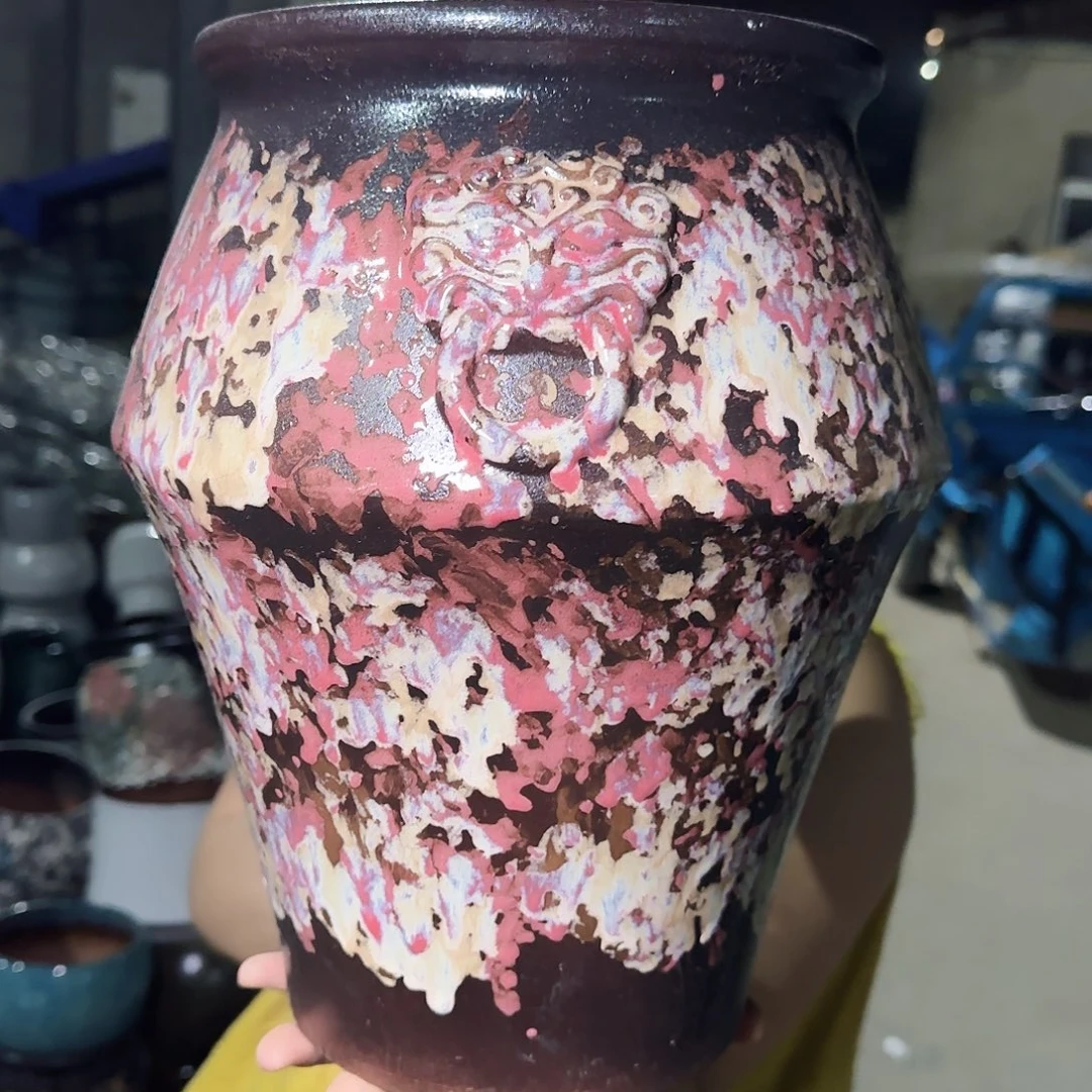 紫砂花盆高31口20