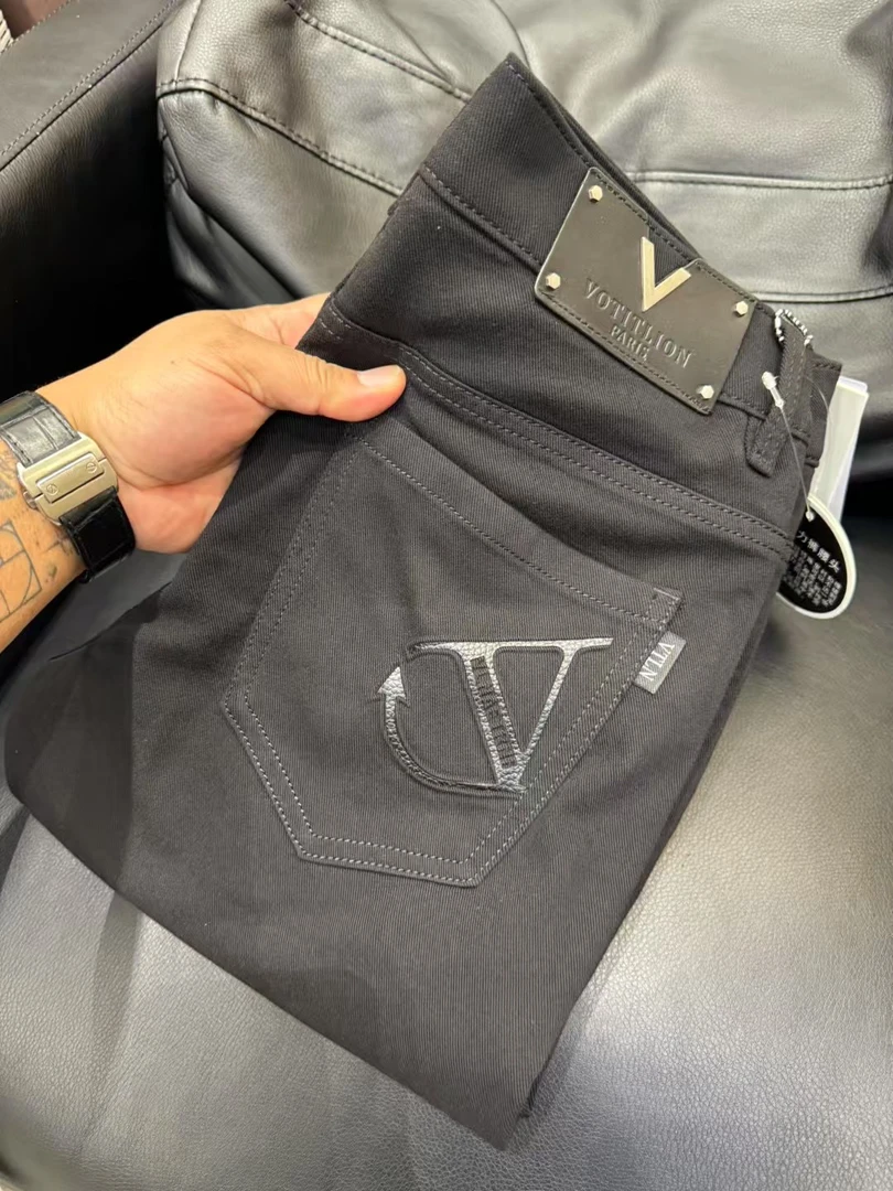 5171微弹力中腰男裤修身牛仔裤休闲裤裤子紧身型绗缝男装