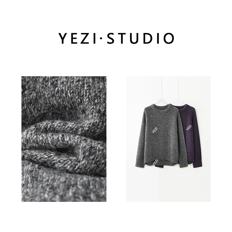 现现【解构羊绒】康宝.来羊绒桑蚕丝夹花纱R风圆领针织毛衣25319042