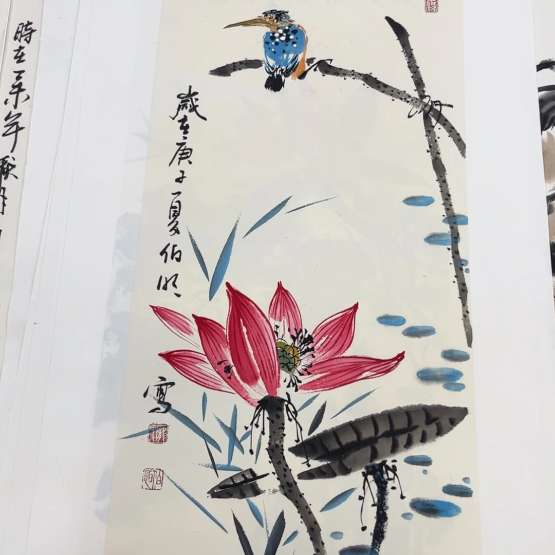 国画四尺四开花鸟s