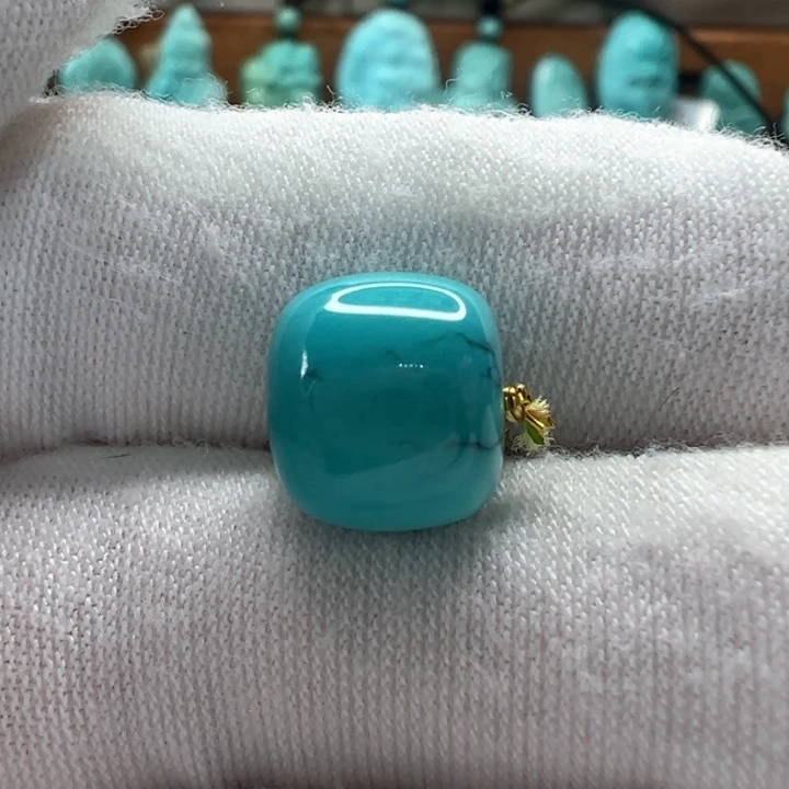绿松石未镶嵌老型珠10.1mm