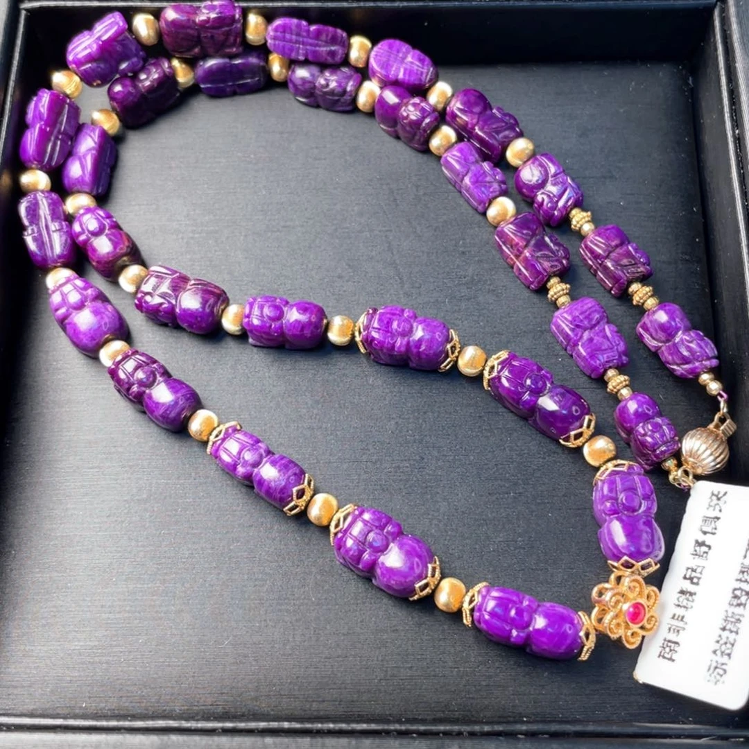 苏纪石（舒俱来）18K金镶嵌貔貅项链