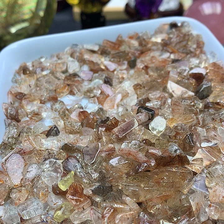 未镶嵌珠宝半成品水晶260克黑金超