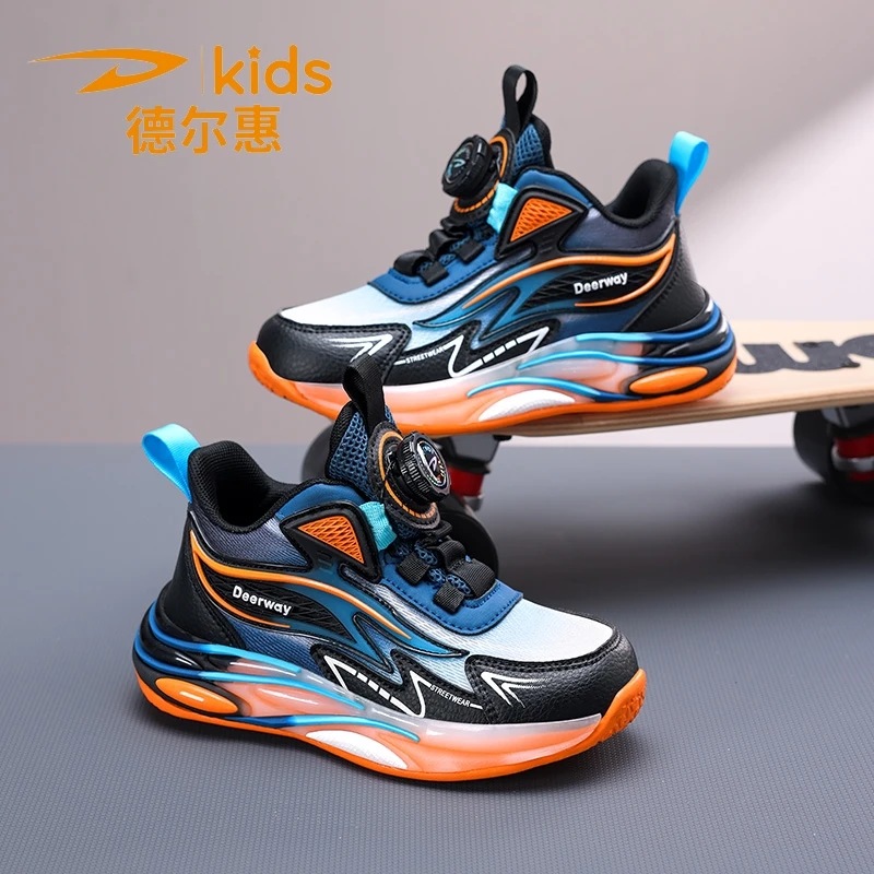 德尔惠儿童运动鞋2025秋季新款防滑耐磨舒适网面青少年男童老爹鞋