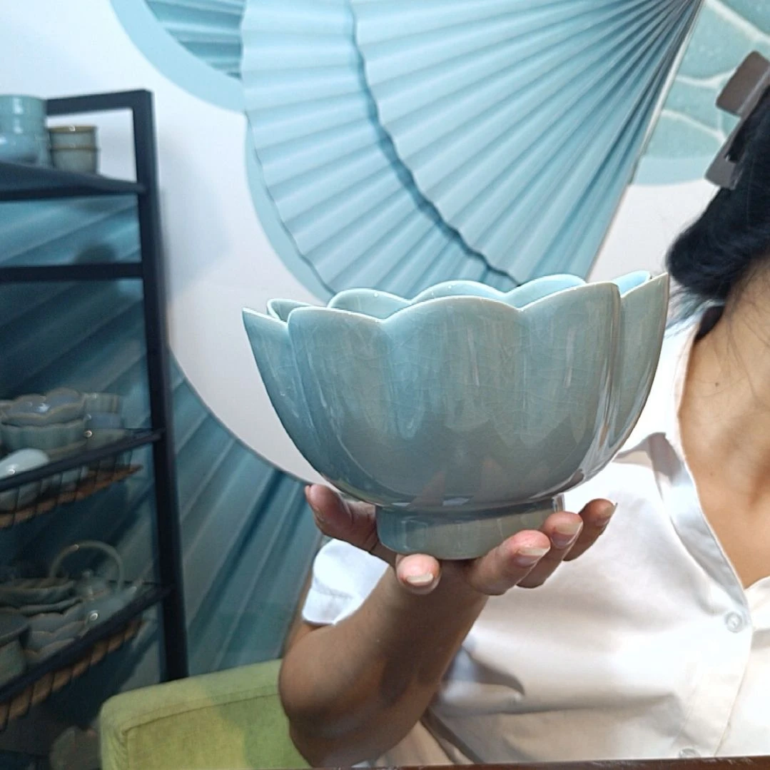 【闪购商品】汝瓷莲花温碗微瑕福利款