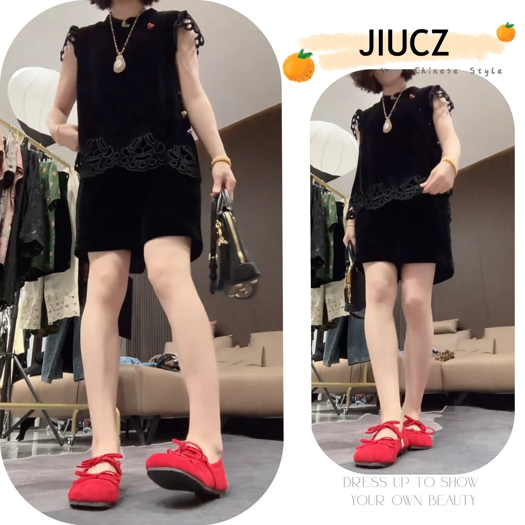 2025夏季新款新中式时尚洋气复古中国风气质两件套U0150