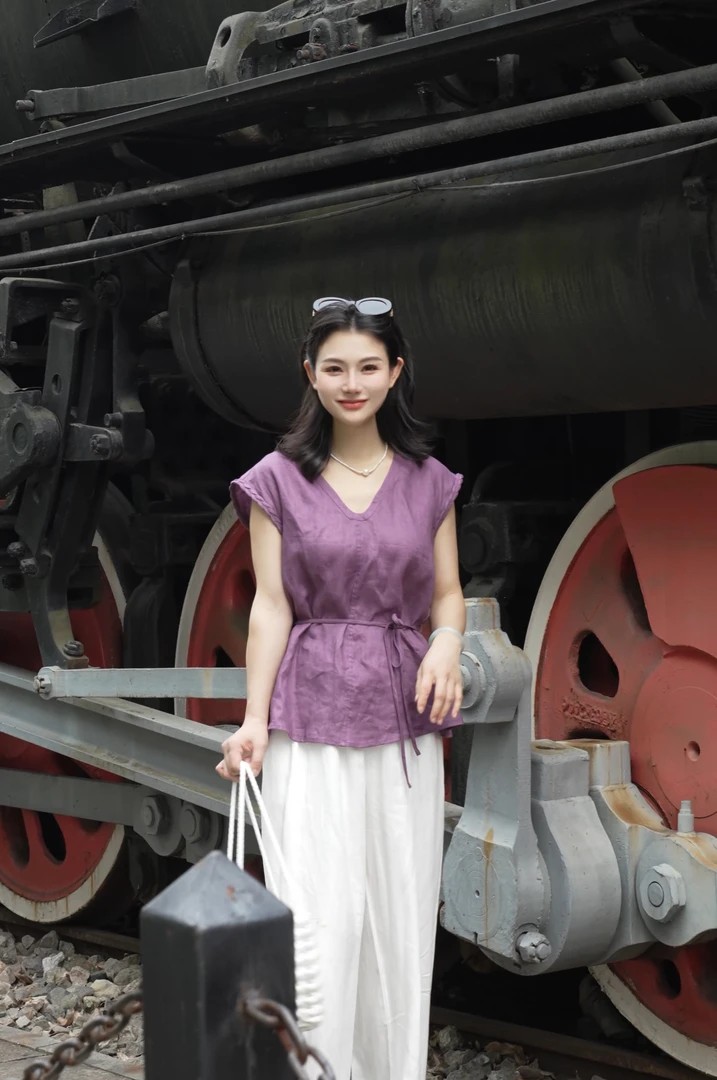 TZ现货【清风拂柳】设计款轻奢编织麻花V领收腰韩系夏季小衫109182