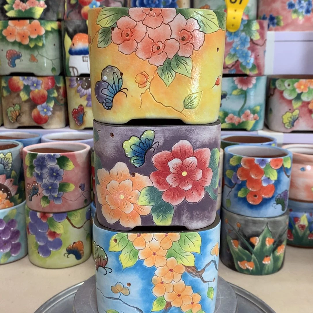 福利花盆，手绘花盆