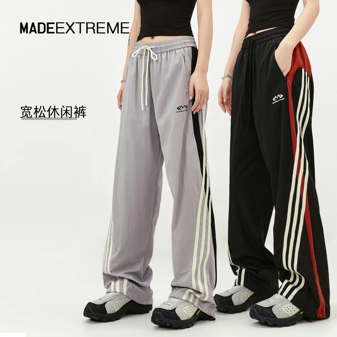 MADEEXTREME 美式街头运动风户外松弛感复古经典杠条休闲裤男女潮
