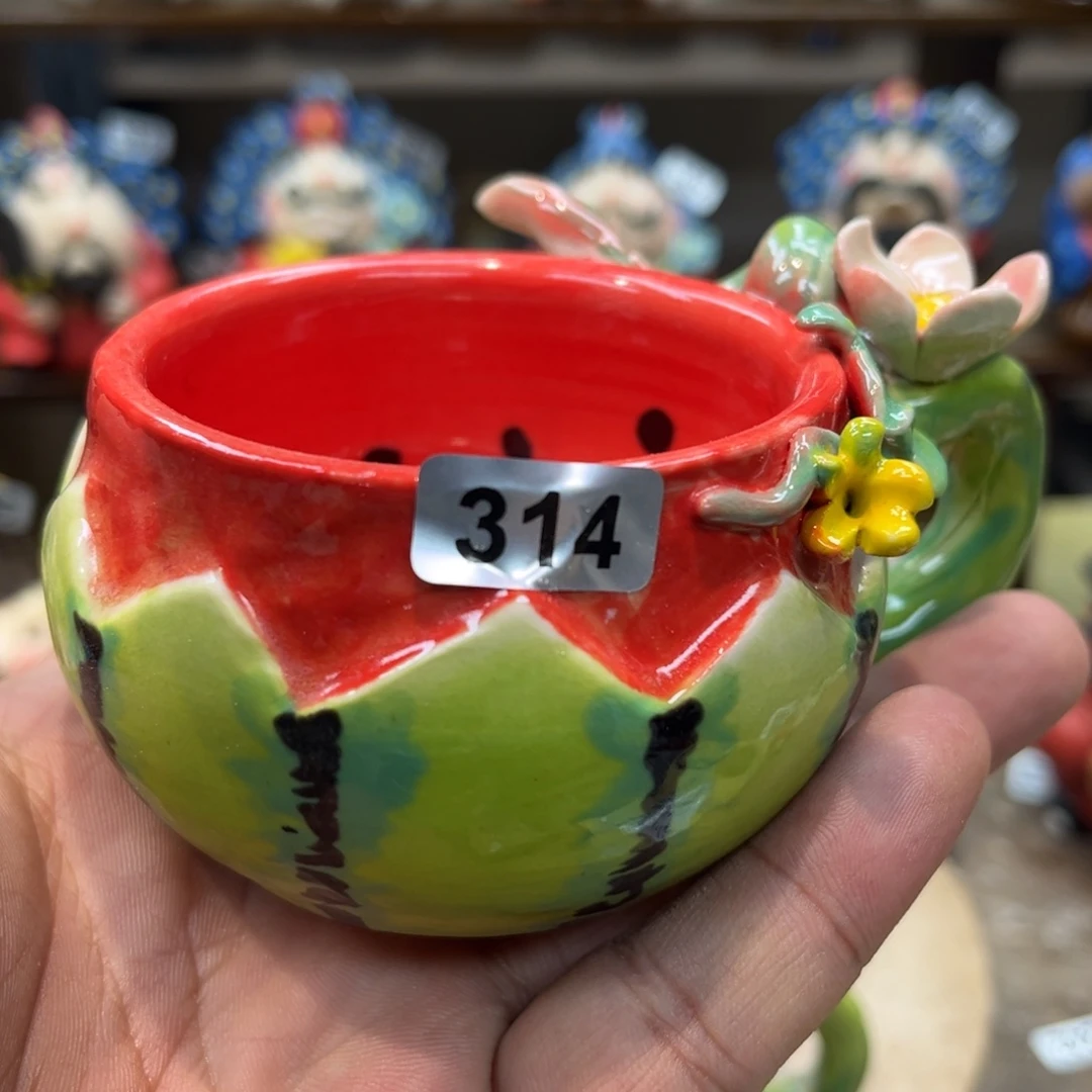 摆件纯手工抽象陶瓷摆件314