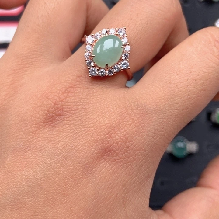 翡翠未镶嵌戒指戒指