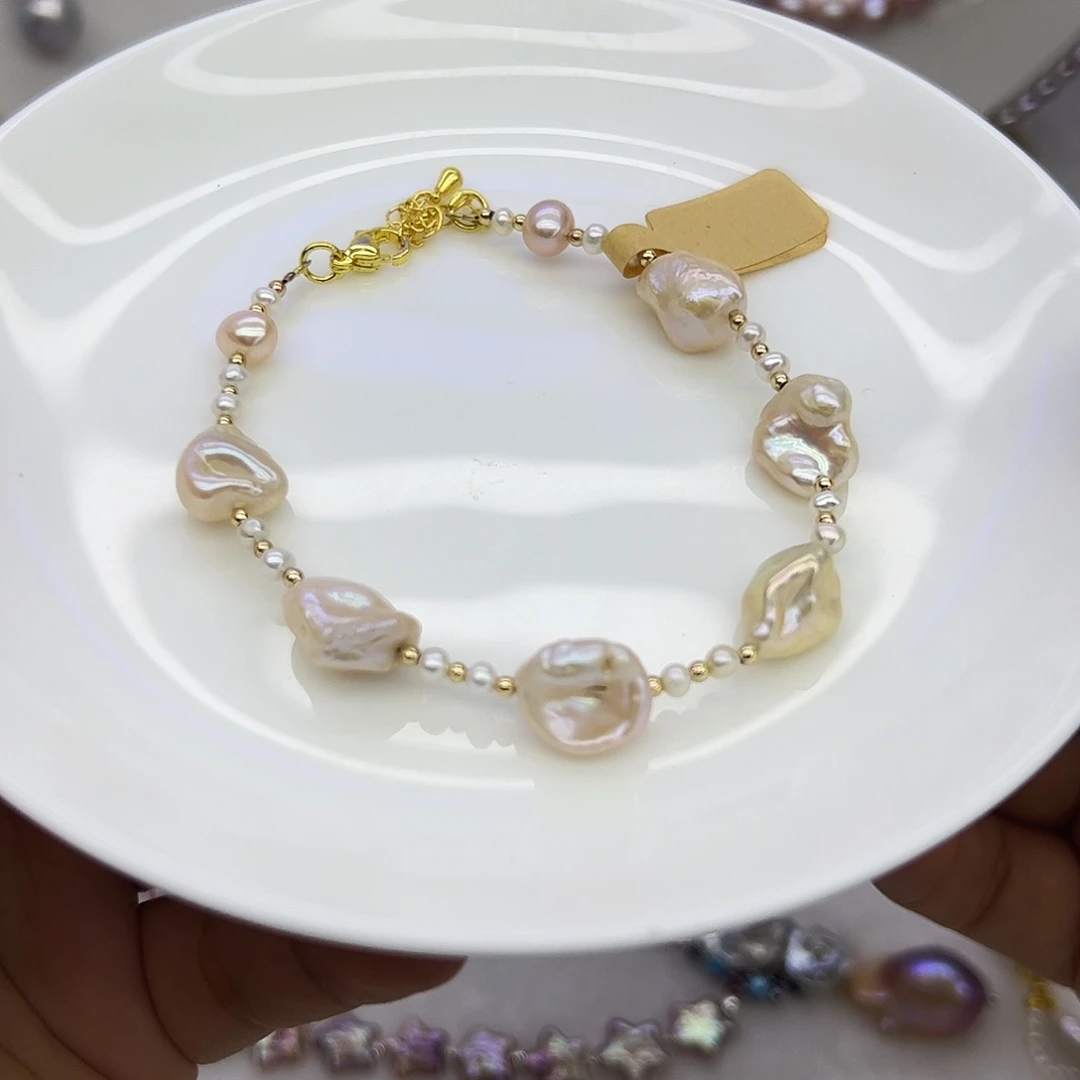 耳饰银S925镶嵌淡水珍珠