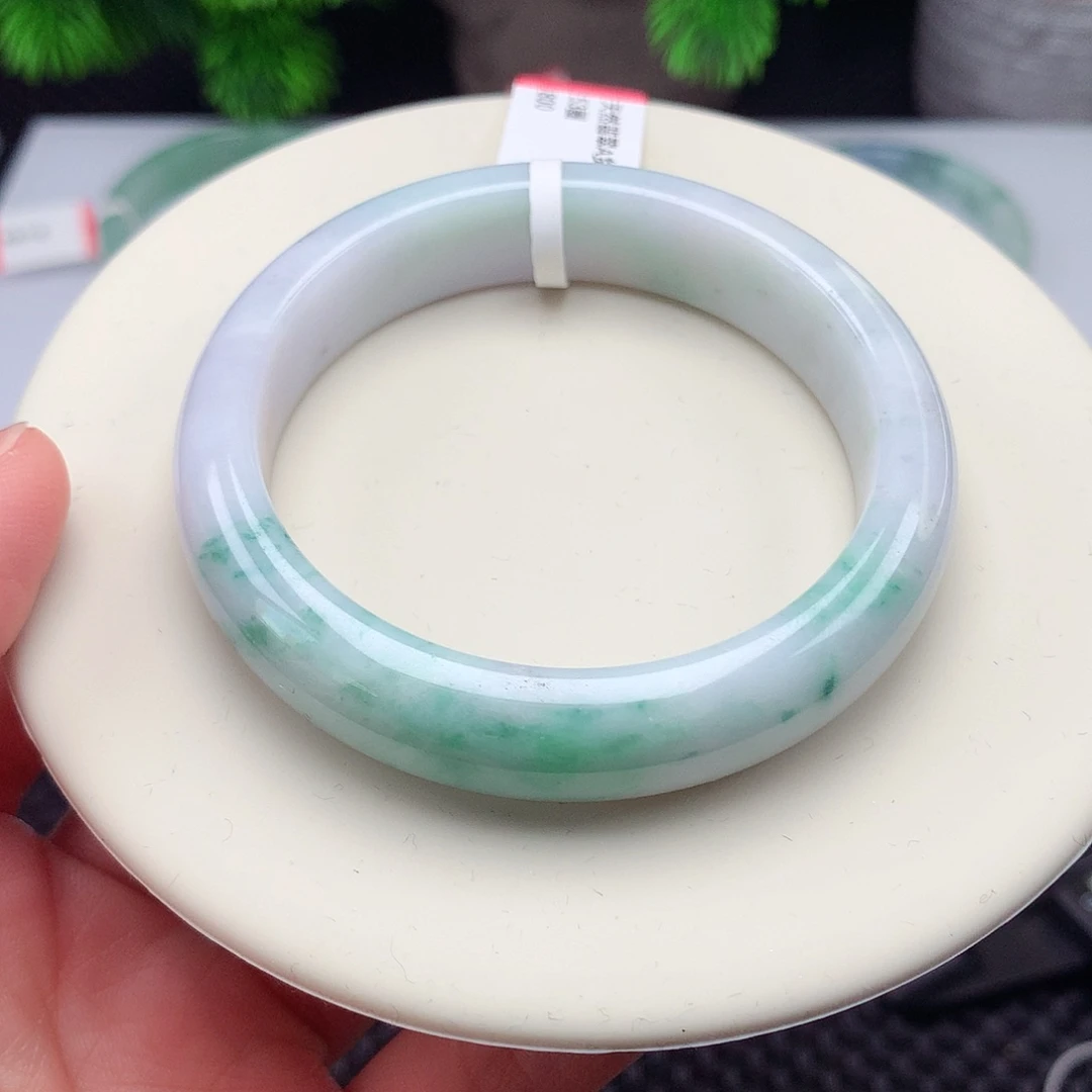 翡翠未镶嵌手镯53圈