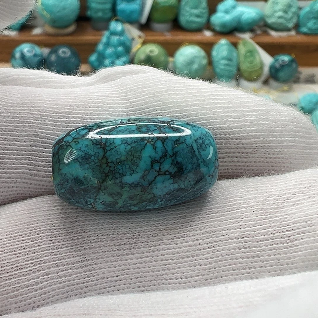 绿松石桶珠 未镶嵌