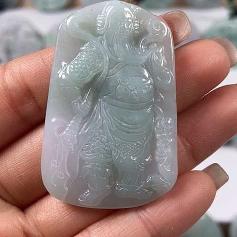 翡翠颈饰未镶嵌关二爷福利